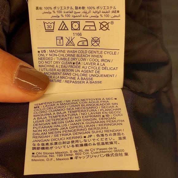 Old Navy vest red black check print quilted full zip pockets ribbed collar S - Picture 8 of 10